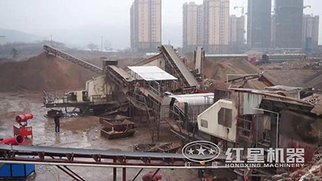 株洲大型移动建筑垃圾破碎站厂区实拍视频