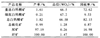 重-浮联合选别结果