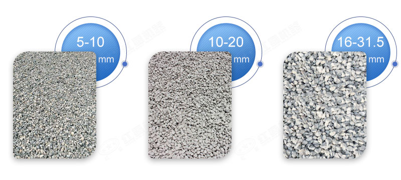 砂石料生产线加工出不同规格石子