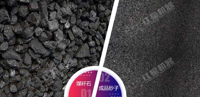 煤矸石及成品砂子