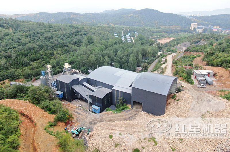 登封大型环保砂石厂全景