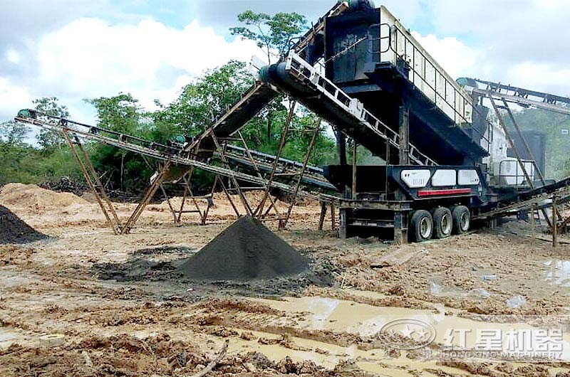 移动式煤泥破碎机生产现场
