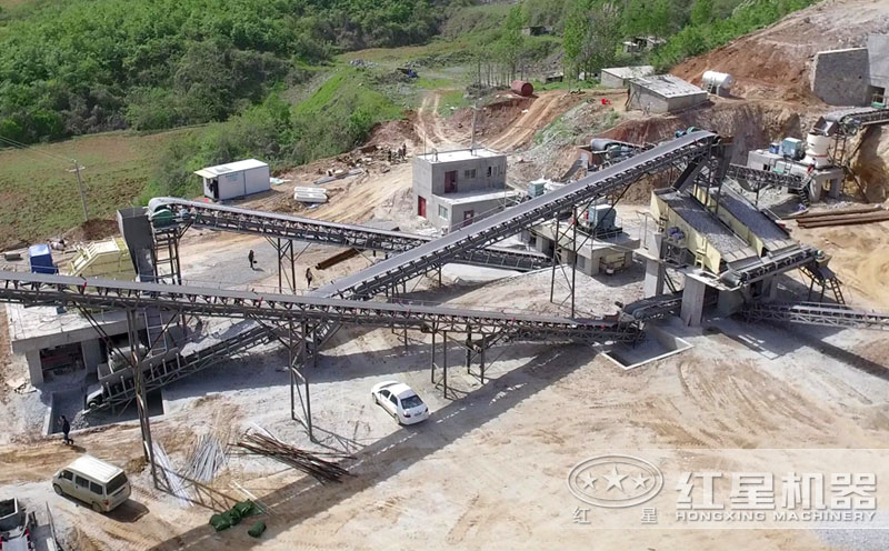甘肃大型采石场生产线现场